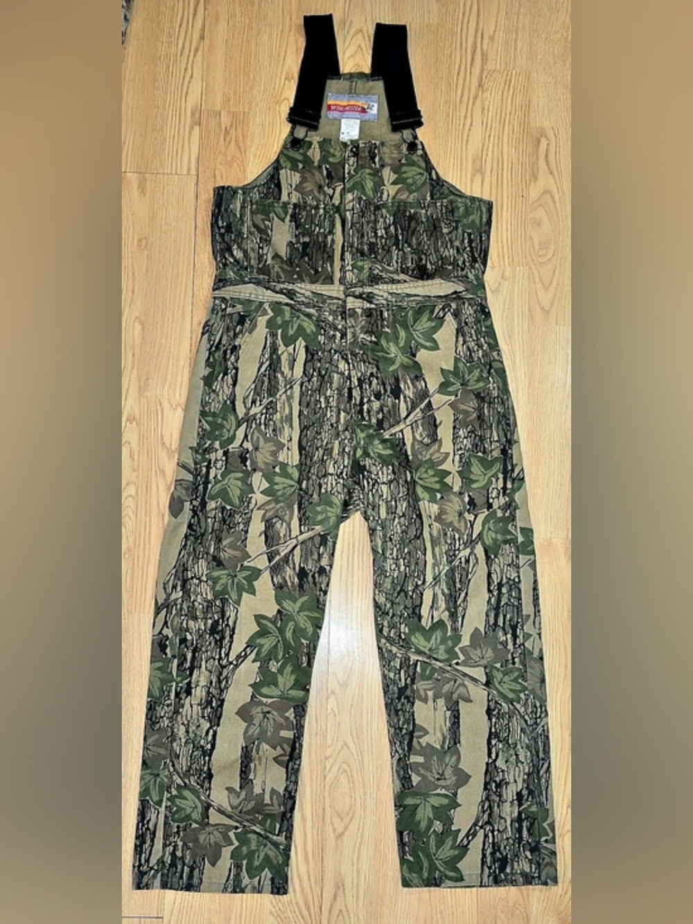 Vintage Winchester Trebark Camo Hunting Bib Overalls Men M-R Made USA